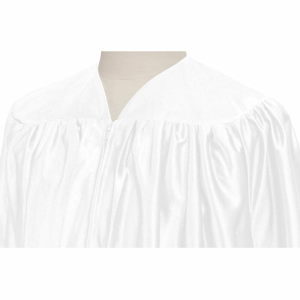 Children's Shiny White Choir Robe - Choir On