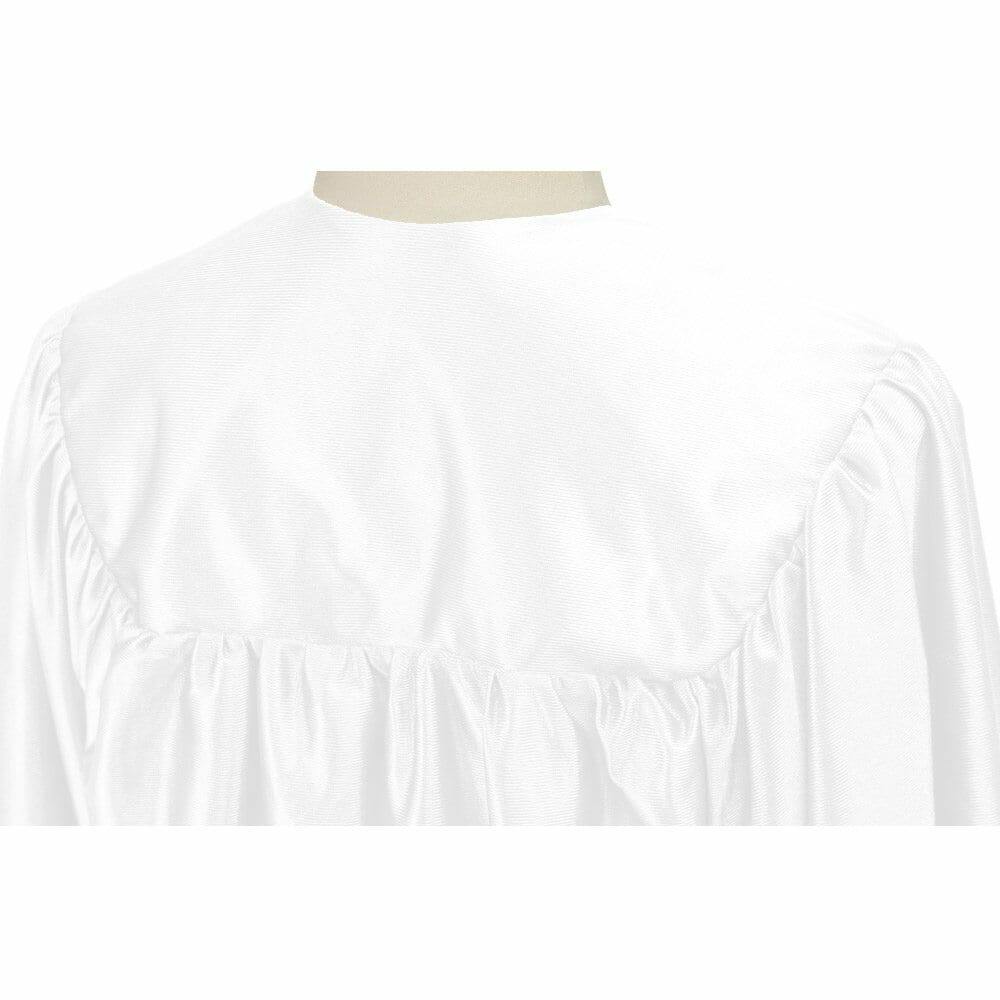 Children's Shiny White Choir Robe - Choir On