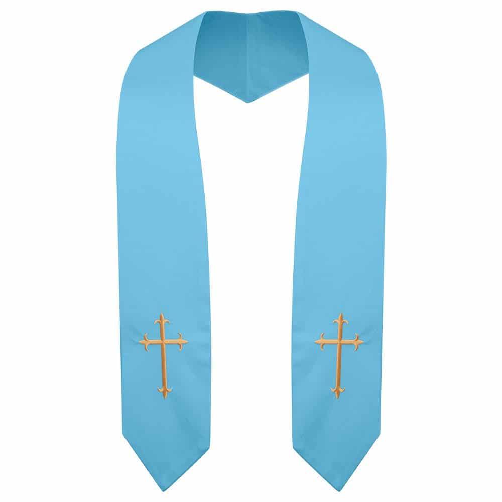 Light Blue Classic Choir Stole - Choir On